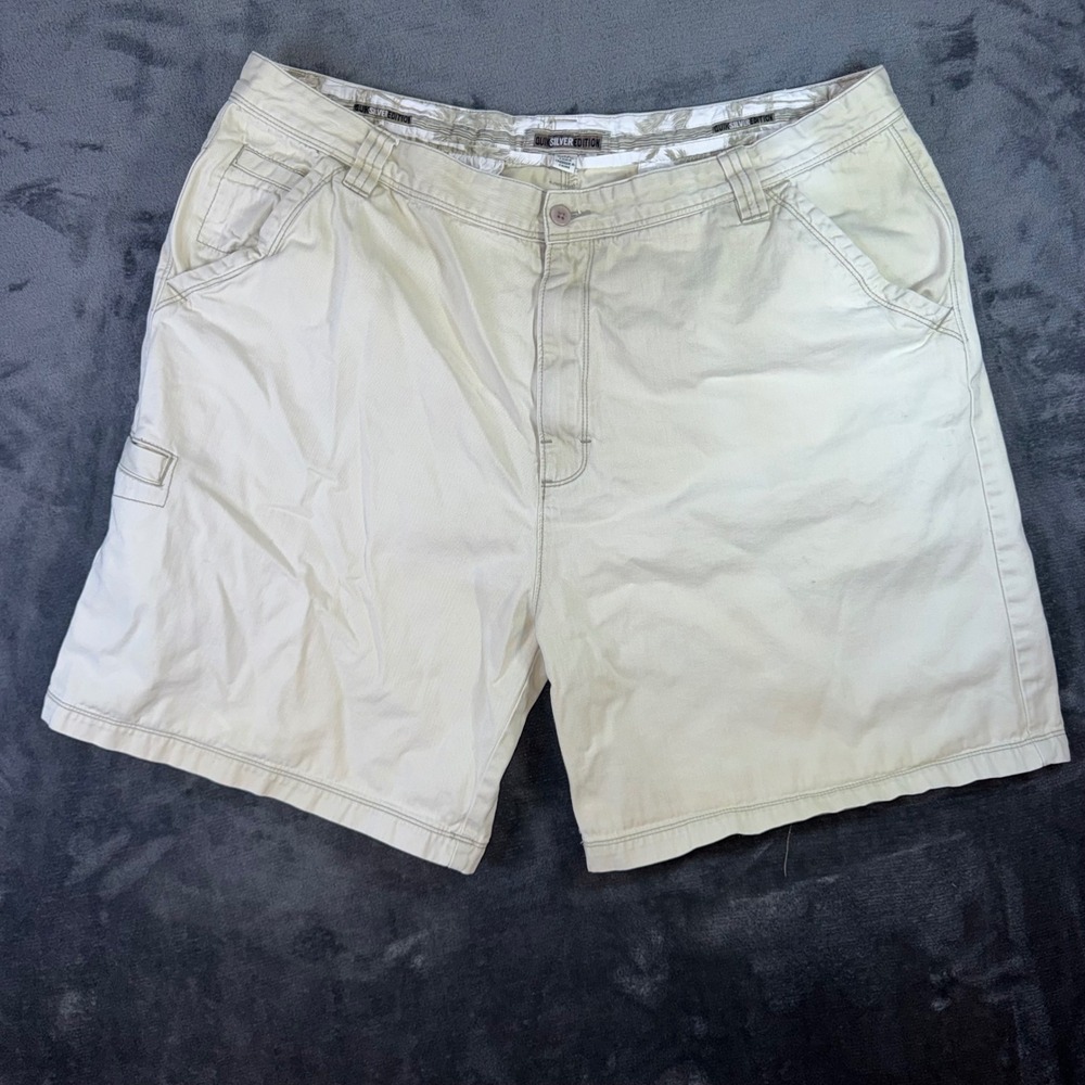 Mens 40 Quiksilver Edition Chino Shorts Y2K Excellent Flat Front Cotton Twill